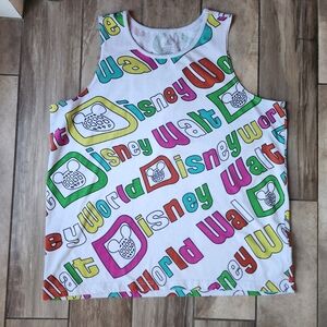 Disney World Multicolor Tank Top Mens Large